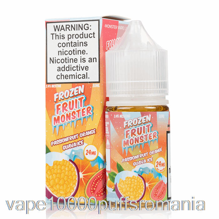 Vape Romania Ice Fruit Pasiune Portocale Guava - Săruri De Monstru Din Fructe Congelate - 30ml 24mg